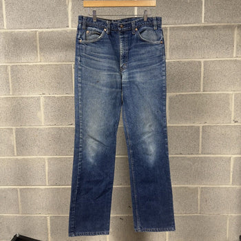 1990s Levi’s 517 Faded Dark Wash Bootcut Flare Jeans - Made in USA