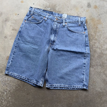 1990S LEVI’S 550 ORANGE TAB DENIM JEAN SHORTS JORTS