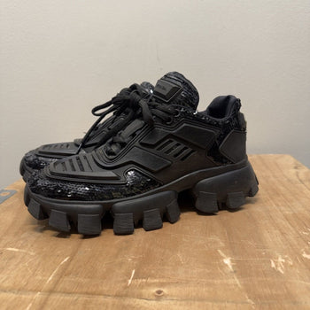 Prada Cloudbust Thunder Black Sequin Sneakers