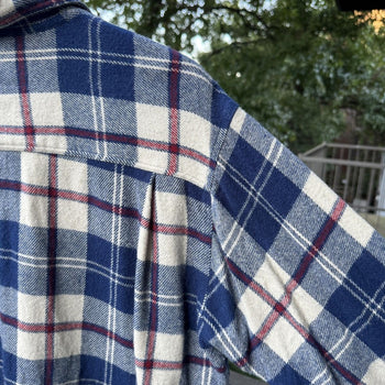 1990s Faded Plaid Flannel Shirt