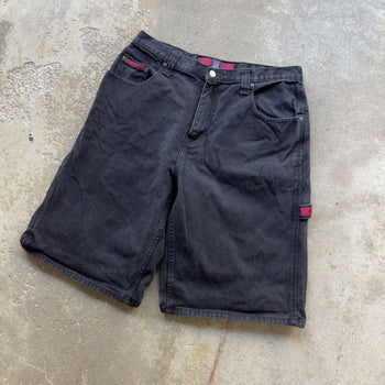 2000S US POLO ASSN BAGGY DENIM BLACK JEAN SHORTS JORTS