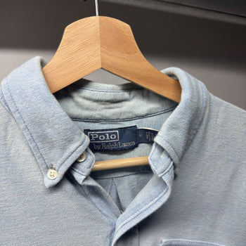 Polo Ralph Lauren Indigo Chambray Knit Work Shirt