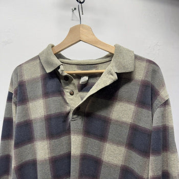 1990s Faded Brushed Plaid Shirt