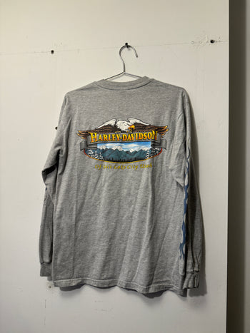 1990s HARLEY DAVIDSON FLAME LOGO LONGSLEEVE TEE