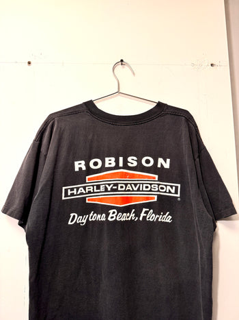 1990s HARLEY DAVIDSON FADED WING LOGO DAYTONA BEACH FLORIDA TEE