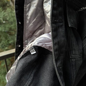 Sp5der Worldwide Rhinestone Denim Jacket