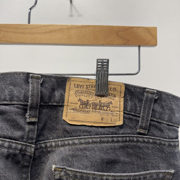 Vintage 1980s Levi’s 505 Made in USA Faded Black Yarn Dyed Jeans