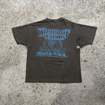 1990s Thrashed World Of Outlaws Racing Tee