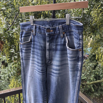 1980s Faded Distressed Wrangler Work Jeans