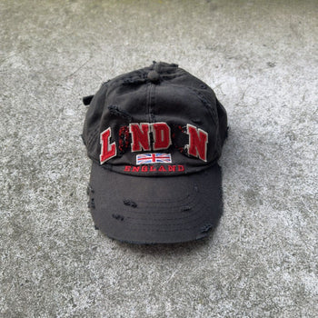 2000s Thrashed Faded Distressed London Grunge Hat