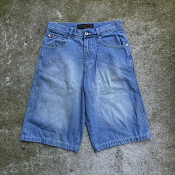 2000S Y2K BAGGY SOUTHPOLE DENIM SKATER JEAN SHORTS JORTS