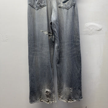 Balenciaga Winter 2021 Tromp L'oeil Denim Sweatpants Demna