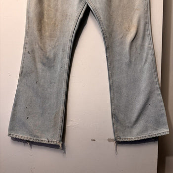 1970s LEVI'S 646 TALON DENIM JEANS THRASHED