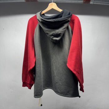 1990s Y2K Thrashed Faded Dragon Flame Hoodie