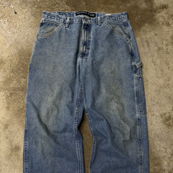 2000s THRASHED NAUTICA FADED BAGGY DENIM SKATER CARPENTER JEANS