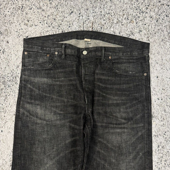 RRL SLIM JAPANESE SELVEDGE BLACK DENIM JEANS