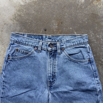 1990s LEVI’S 550 ORANGE TAB BAGGY DENIM SKATER JEAN SHORTS JORTS