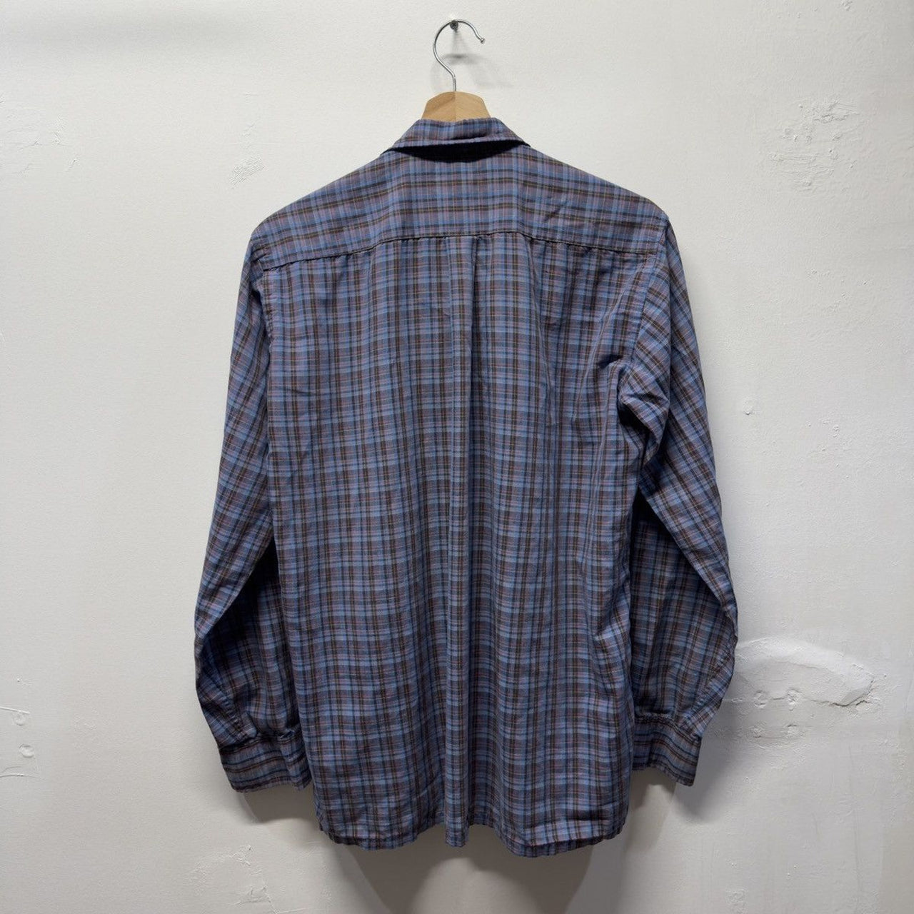 Vintage 1990s Yves Saint Laurent Plaid Shirt Faded Distressed