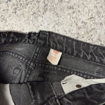 1990s Levi’s 550 Relaxed Tapered Faded Black Jeans