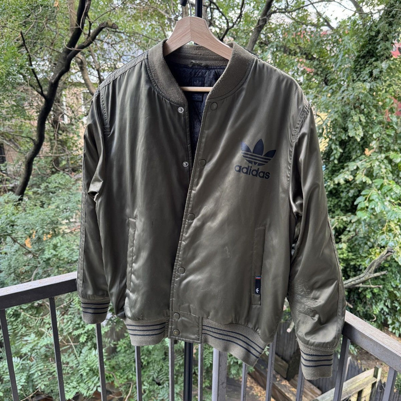 2004 Adidas Soccer Girls Bomber Jacket Thrashed Faded