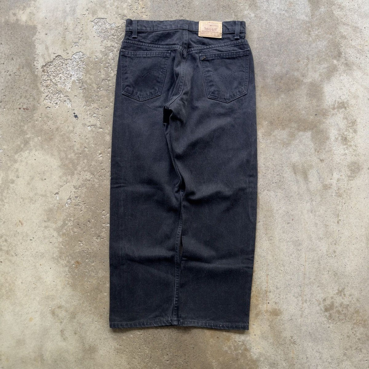 1990S LEVI'S 562 LOOSE FIT BAGGY DENIM BLACK SKATER JEANS