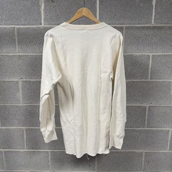 2000s Cream White Thermal Shirt