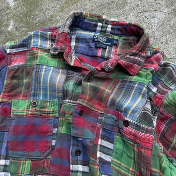 Camisa de franela con parche de cuadros de Polo Ralph Lauren de los años 2000