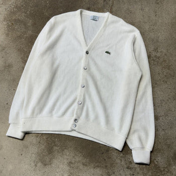 1980s IZOD LACOSTE ACRYLIC CARDIGAN SWEATER