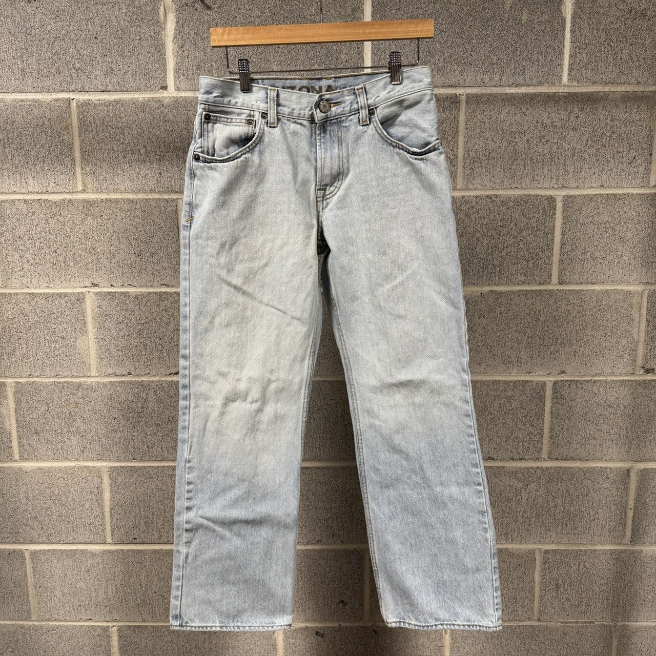 2000s Y2K Faded Distressed Light Wash Bootcut Jeans