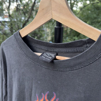 2000s Joker Ace Card Flame Longsleeve Biker Tee