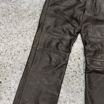 RRL ブラウンレザーパンツ