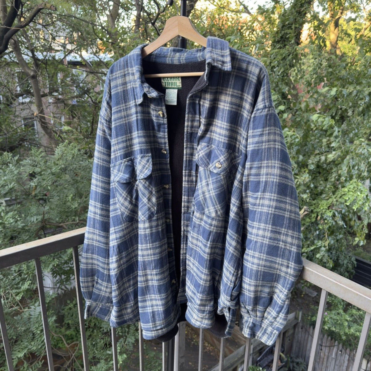 1990s Faded Lined Flannel Shirt Jacket