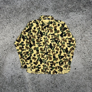 1980s WOOLRICH MOLESKIN DUCK CAMO HEAVY COTTON SHIRT