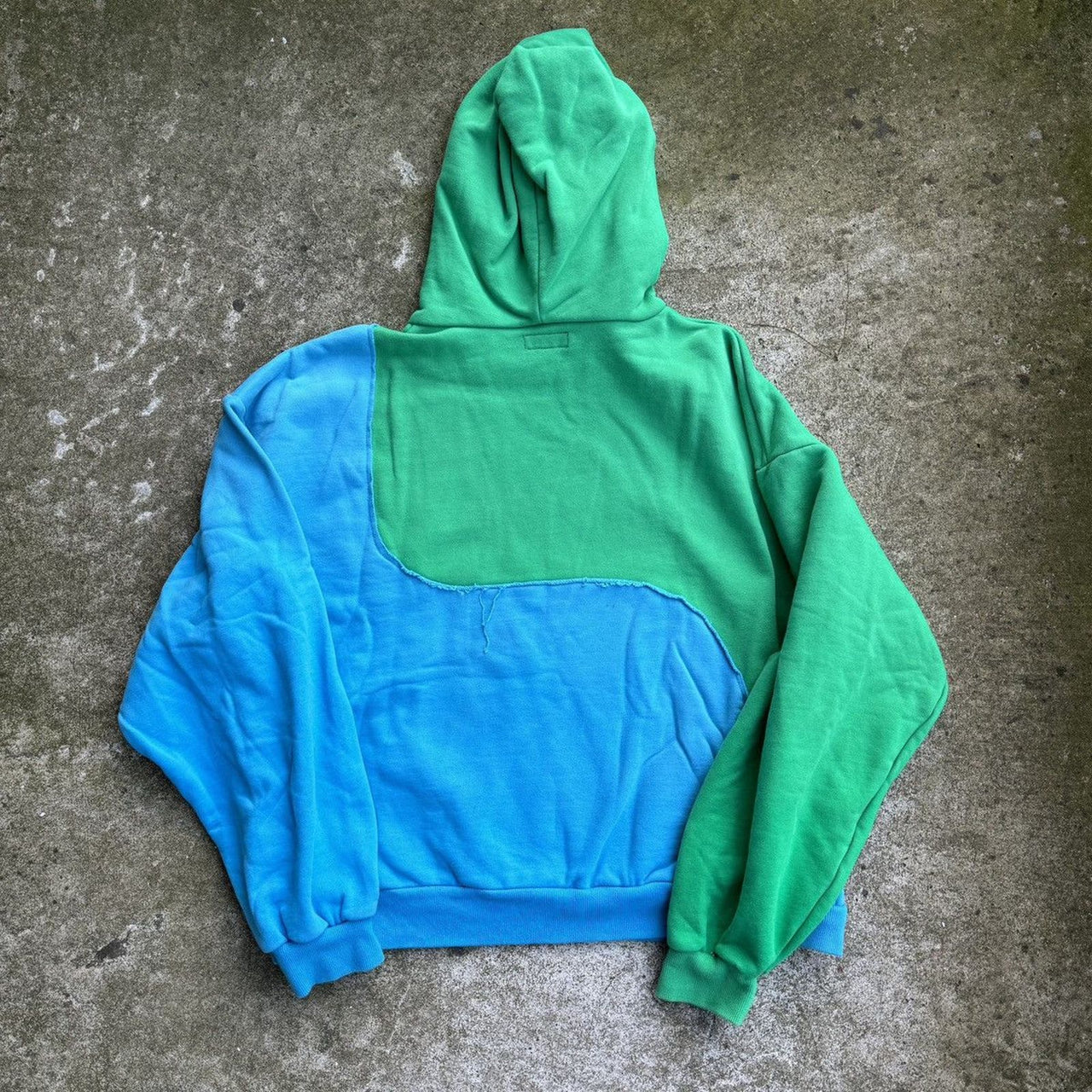 ERL SWIRL HOODIE GREEN BLUE