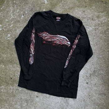 2000s HARLEY DAVIDSON METAL EAGLE VEGAS FLAME LONGSLEEVE