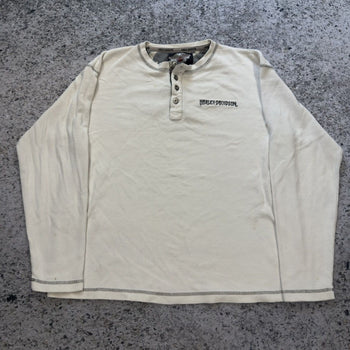 2000s Harley Davidson Henley Shirt