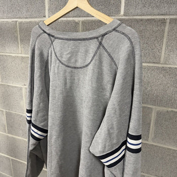 2000s Faded Wide Boxy Striped Raglan Longsleeve Shirt