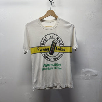 Vintage 1980s Faded Filipino National Photo Battery Tee