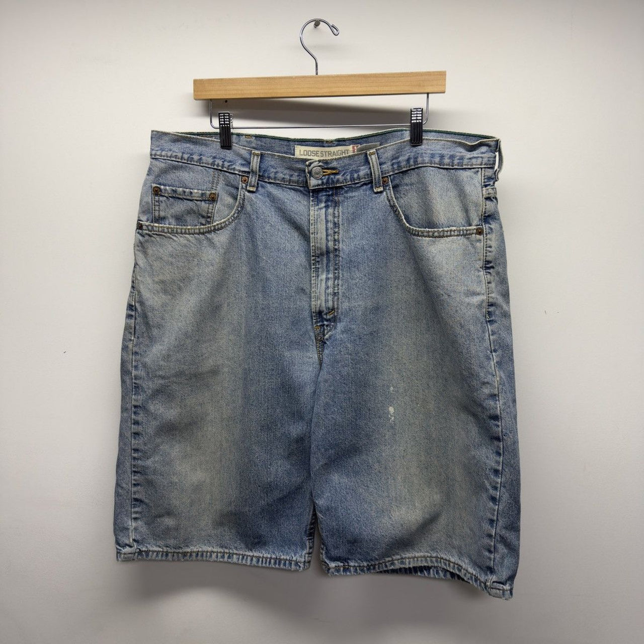 Vintage 2000s Levi's 569 Faded Distressed Baggy Denim Shorts