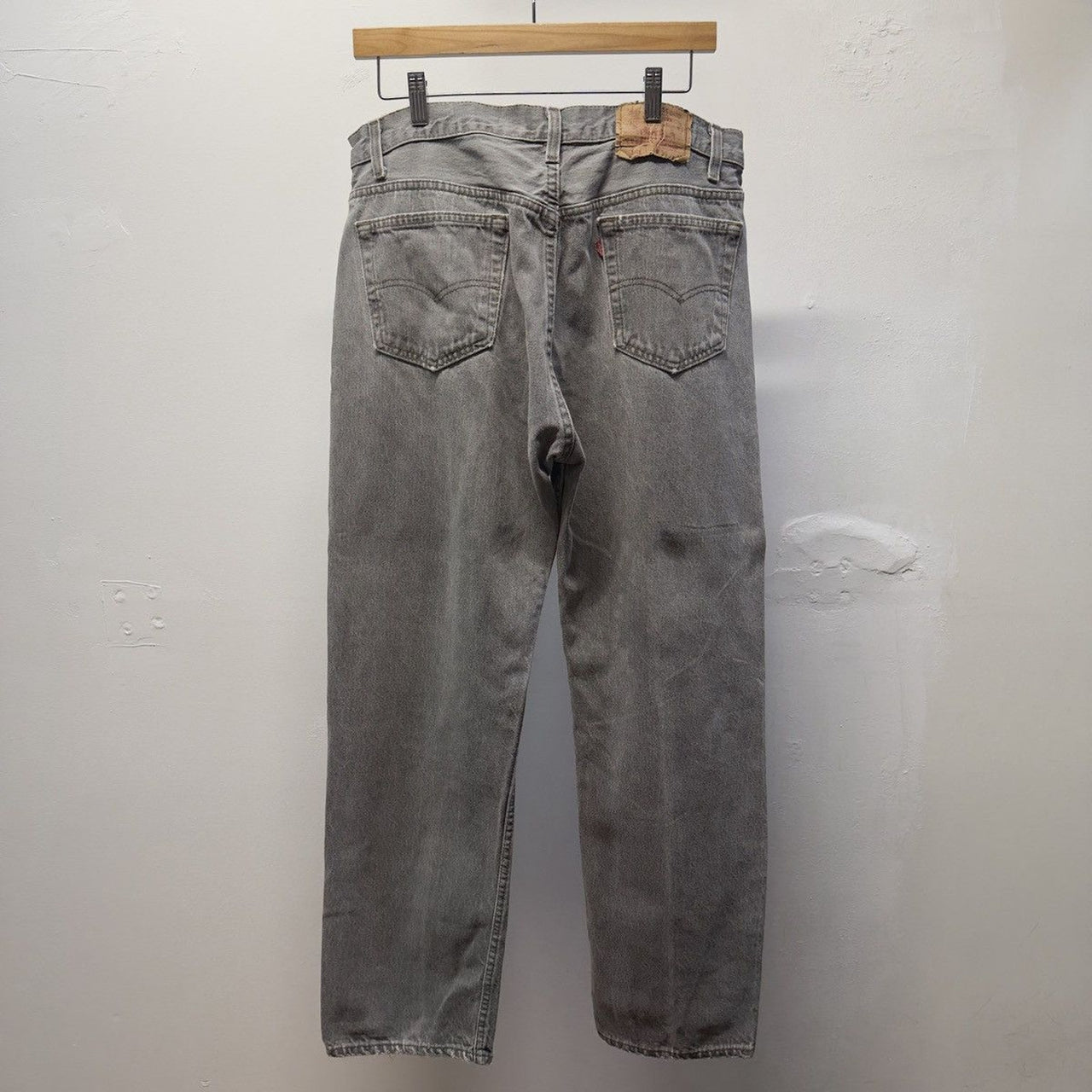 Vintage 1980s Levi's 501 Made in USA Faded Distressed Grey Jeans