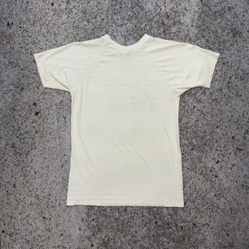 Camiseta raglán fina de papel desteñido de Peanuts de los años 70