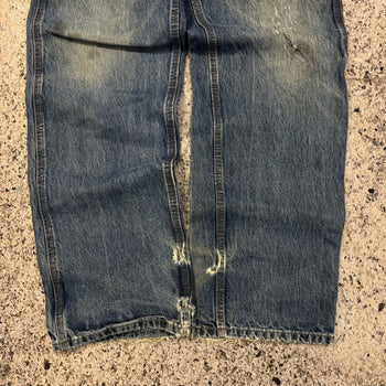 2000S THRASHED FADED CARHARTT DENIM WORKWEAR JEANS