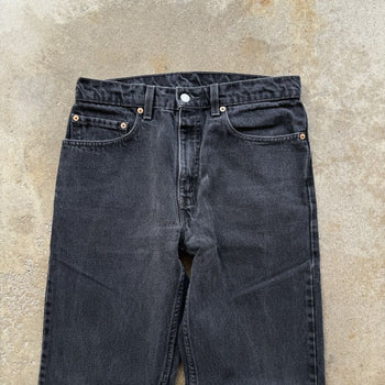1990s Levi's 505 Faded Black Denim Jeans