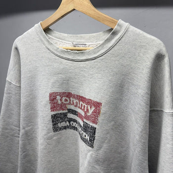 1990s Thrashed Faded Distressed Tommy Sweatshirt