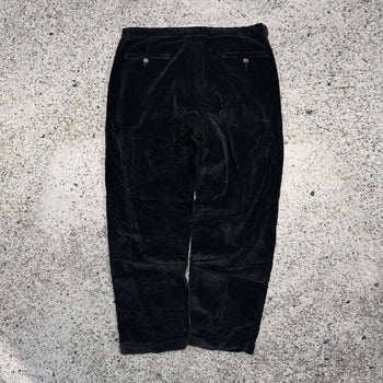 1990s Nautica Wide Leg Black Corduroy Pants