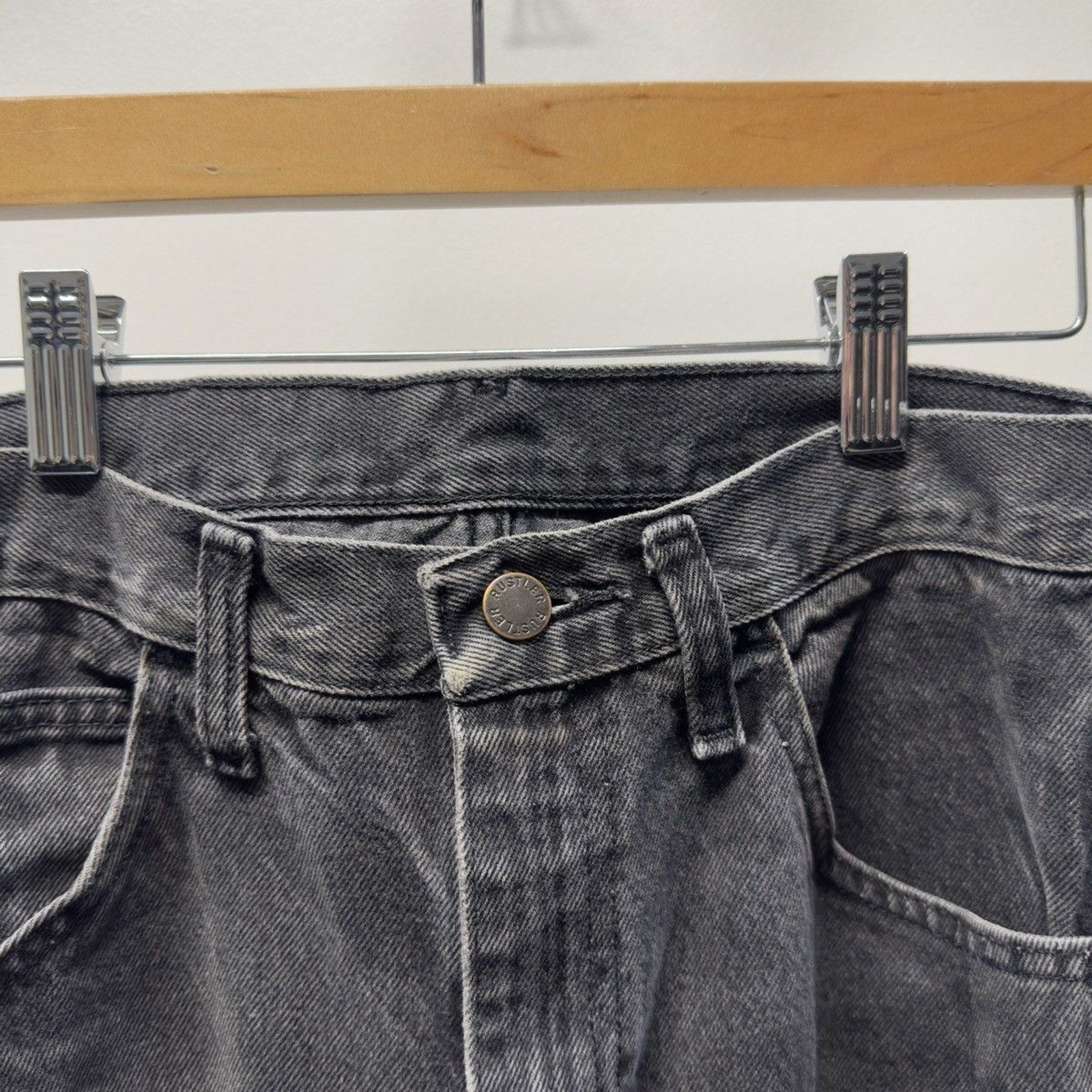 Vintage 2000s Rustler Faded Distressed Black Jeans