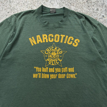 Camiseta descolorida de la Unidad de Narcóticos de Chicago de los años 90
