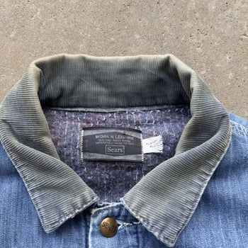 1970s THRASHED SEARS WORK ‘N LEISURE THRASHED DENIM CHORE COAT