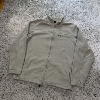2000s Oakley Gray Fleece Zip Up