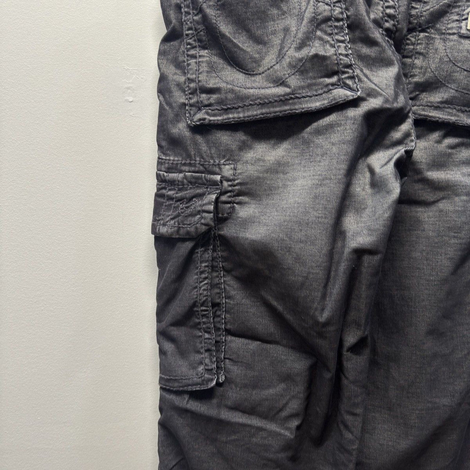 True Religion Black Cargo Pants